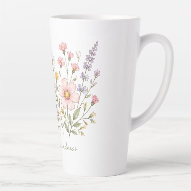 De Café Latte Taza Floral Bloom With Kindness (Derecha)