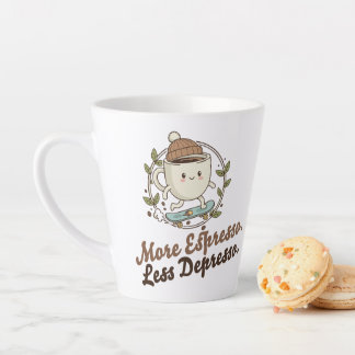 De Café Latte Taza grande - Más espresso. Menos depré.