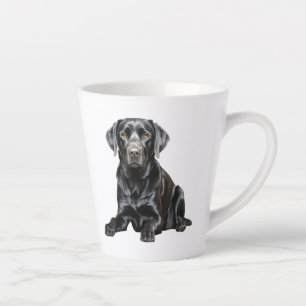 De Café Latte Taza Labrador Negro