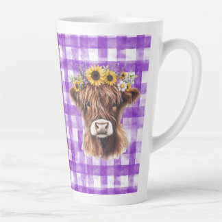 De Café Latte Taza Morada con Vaca (disponible revista a juego)