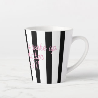 De Café Latte Taza para dormir en rosa/negro/blanco.