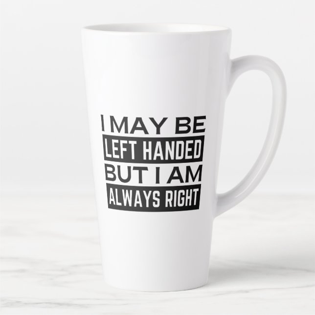 De Café Latte Taza para zurdos (Derecha)
