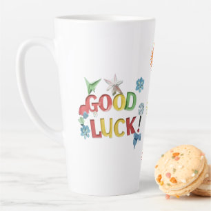 De Café Latte Taza Pegatina Buena Suerte Sol – Brillante, Alegre