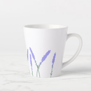De Café Latte Taza personalizable con lavandas