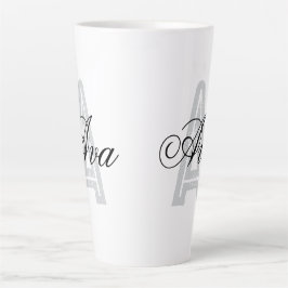De Café Latte Taza personalizada Ava negra y blanca