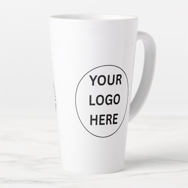 De Café Latte Taza Personalizada con tu Logo (Ángulo derecho)