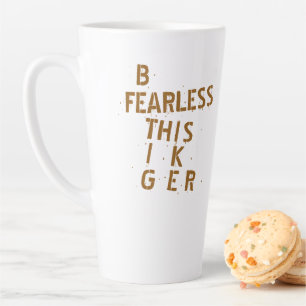 De Café Latte Taza personalizada "Sé intrépido como este tigre"