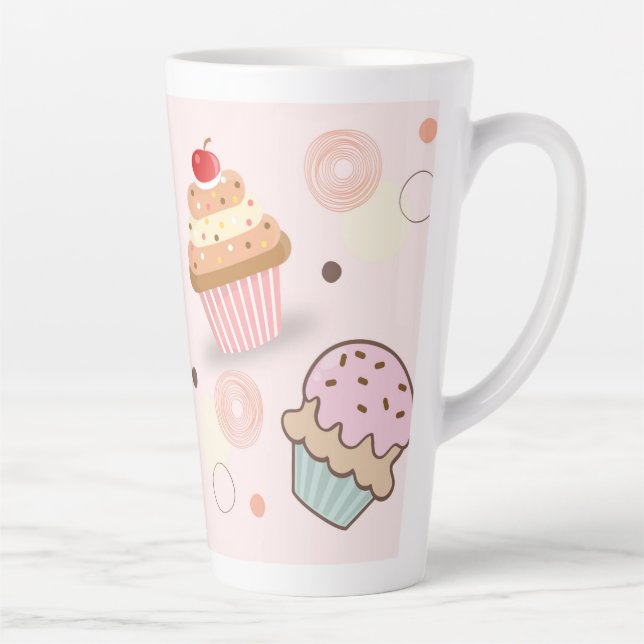 De Café Latte taza rosa pastel (Derecha)