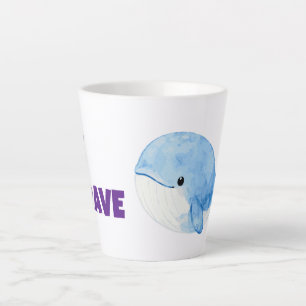 De Café Latte Taza Sé Valiente Como una Ballena para Niños