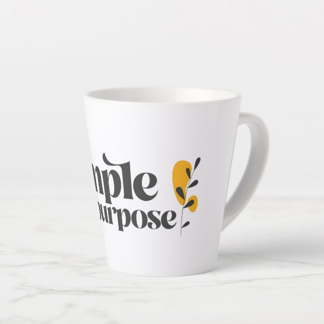 De Café Latte Taza Simple con Propósito (Ángulo derecho)