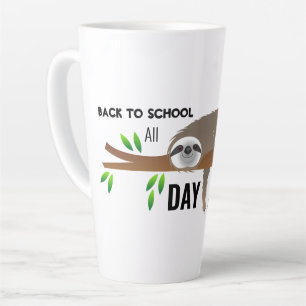De Café Latte Taza Sloth Vuelta al Cole Todo el Día