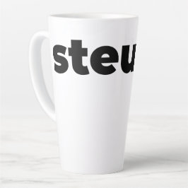 De Café Latte Taza Steups - Negra