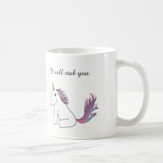 De Café Le apuñalaré taza del unicornio