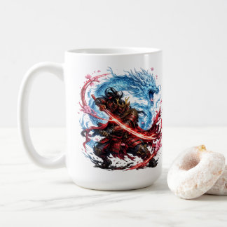 De Café Legendario Samurái & Taza del Dragón Azul | Guerra