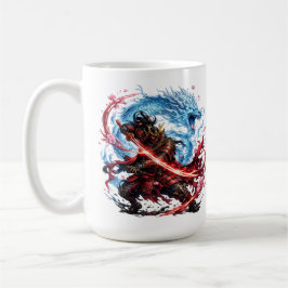 De Café Legendario Samurái & Taza del Dragón Azul | Guerra