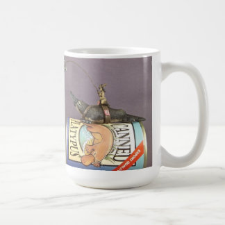 De Café libby en un platypus en una taza