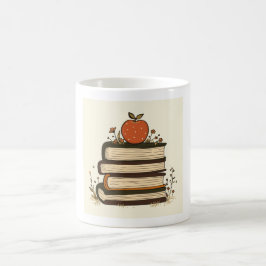 De Café Libro del profesor Pila Manzana Taza
