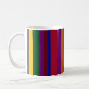 De Café Líneas Multicolores en una Taza Clásica
