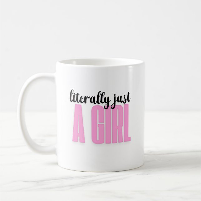 De Café literalmente solo una chica - taza (Izquierda)