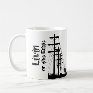 De Café Livin en la taza del borde