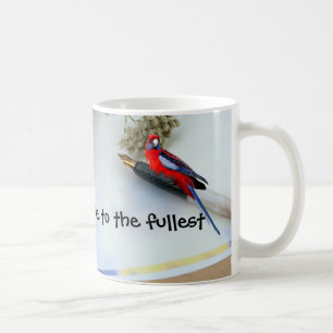 De Café Loro rojo en una taza