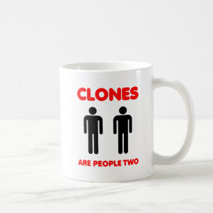 De Café Los clones son personas Dos taza divertida
