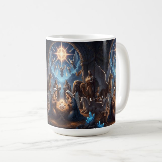 De Café Luz Celestial Sobre Unidad – Taza Inspiradora (Anverso derecho)