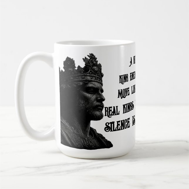 De Café “Majestad Real Taza del Rey Blanco Poder en cada s (Izquierda)