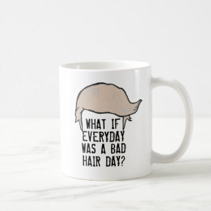 De Café Mala taza del peinado del triunfo del día del pel