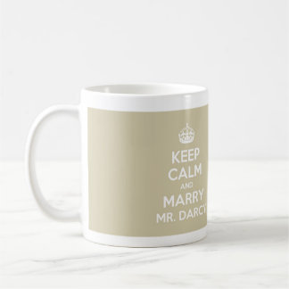 De Café Mantenga tranquilo y case a Sr. Darcy - taza llena