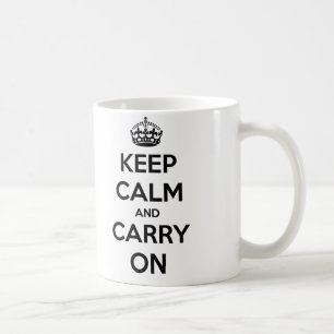 De Café Mantenga tranquilo y continúe la taza (blanco y