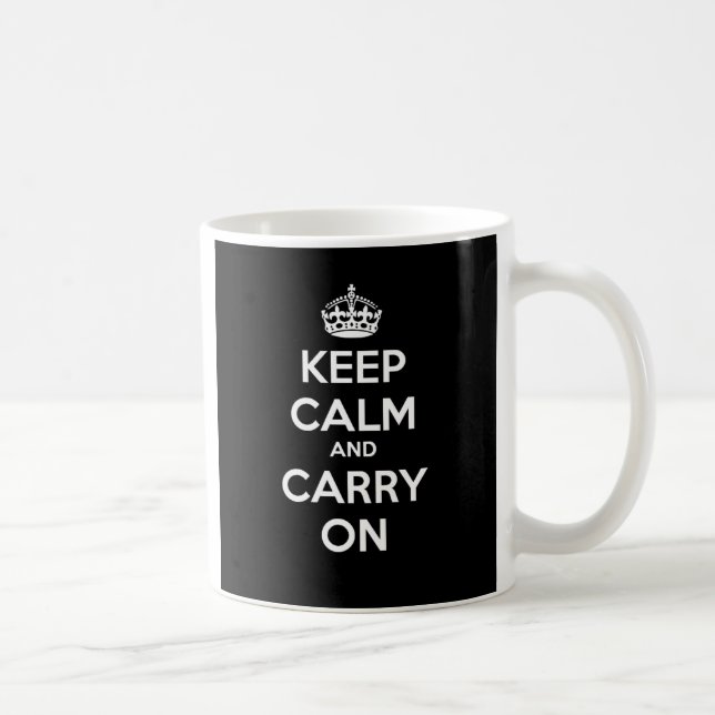 De Café Mantenga tranquilo y continúe la taza - negro (Derecha)