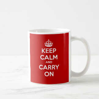 De Café Mantenga tranquilo y continúe la taza - rojo