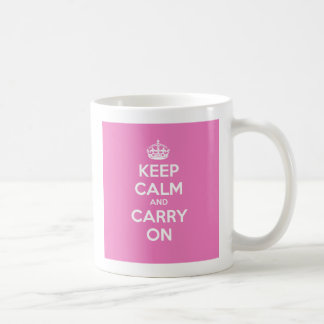 De Café Mantenga tranquilo y continúe la taza - rosa