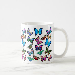 De Café Mariposas que agitan por la taza