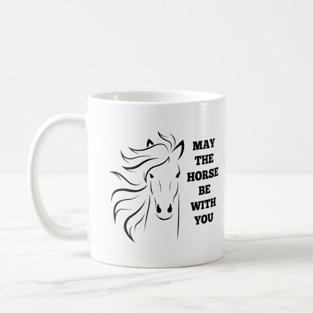 De Café Mayo el caballo sea con usted taza (Izquierda)