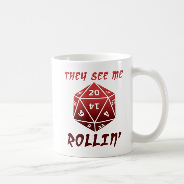 De Café Me Ven Rodando Taza Divertida (Derecha)