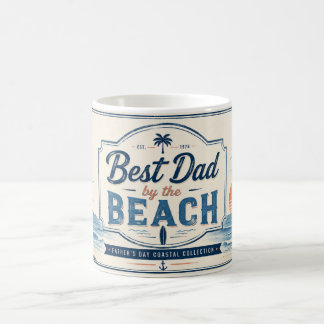 De Café Mejor Papá en la Playa Taza del Día del Padre