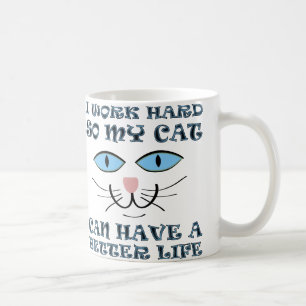 De Café Mejor Vida Para Mi Gato Taza Divertida