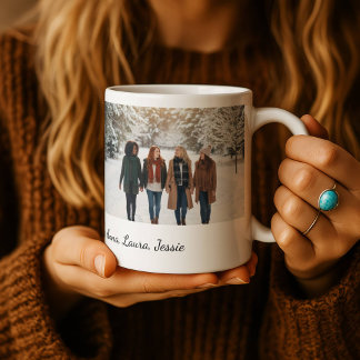 De Café Mejores Amigos por Siempre Foto Personalizada Taza