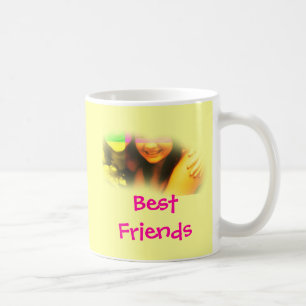 De Café Mejores amigos Taza Amarilla y Rosa