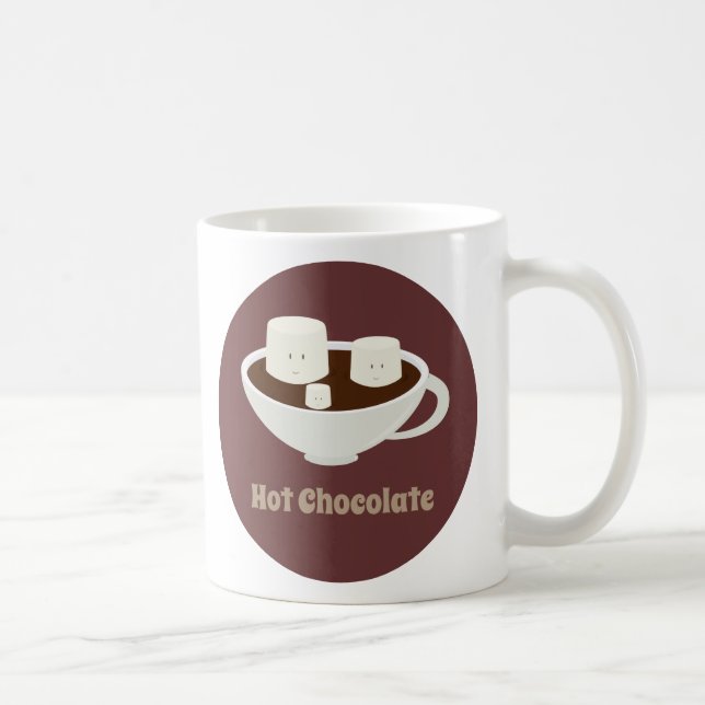 De Café Melcochas en taza del chocolate caliente con (Derecha)