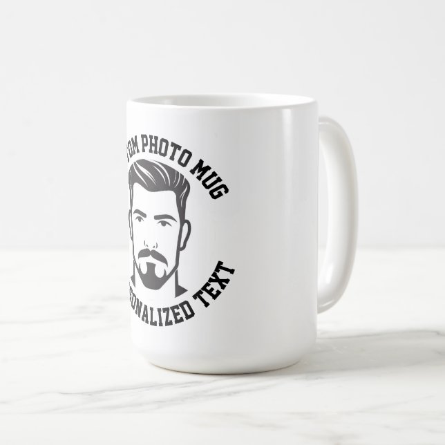 De Café Mi Cara en una Gran Taza Personalizada (Anverso derecho)
