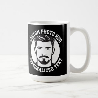 De Café Mi Cara en una Taza Grande Personalizada NEGRA