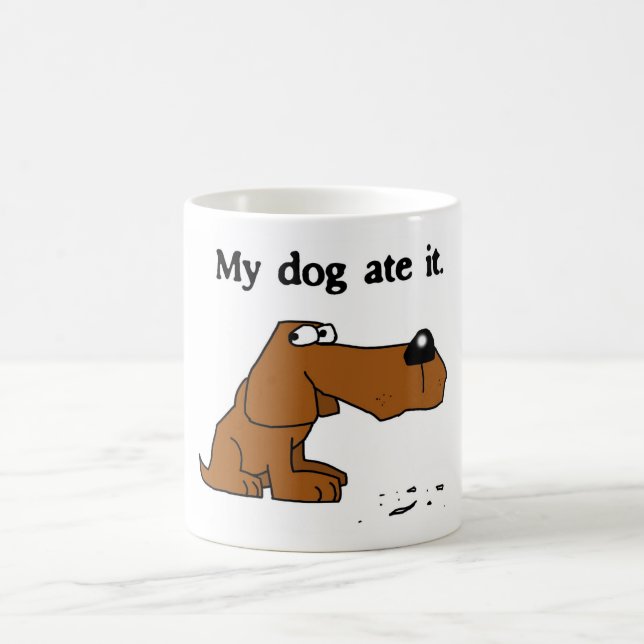 De Café "Mi perro lo comió" taza (Centro)