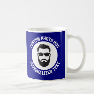 De Café Mi Rostro en una Taza Personalizada AZUL MARINO