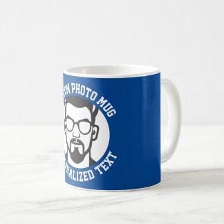 De Café Mi rostro en una taza personalizada CHELSEA AZUL