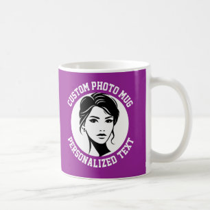 De Café Mi Rostro en una Taza Personalizada PLUM PURPLE