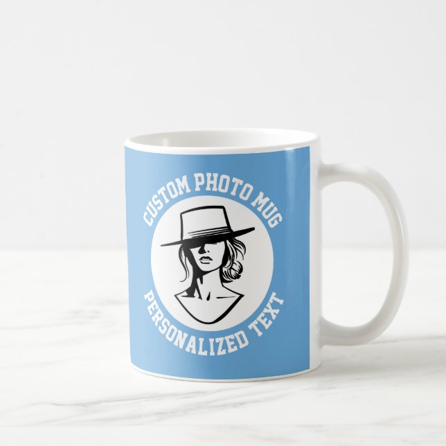 De Café Mi Rostro en una Taza Personalizada POWDER BLUE (Derecha)
