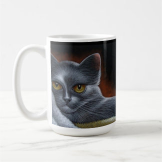 DE CAFÉ MI TAZA RUSA DEL CAT AZUL